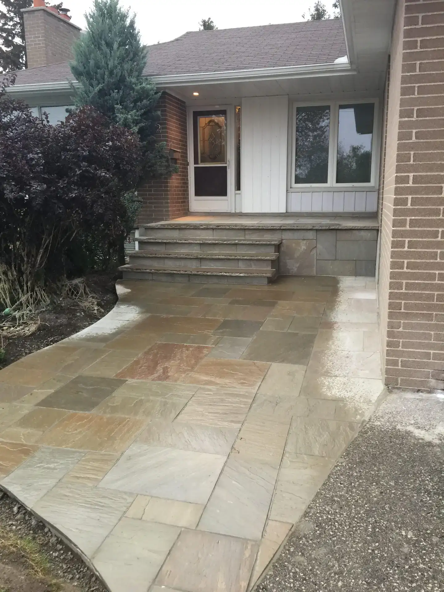 Flagstone Landing & Stairs
