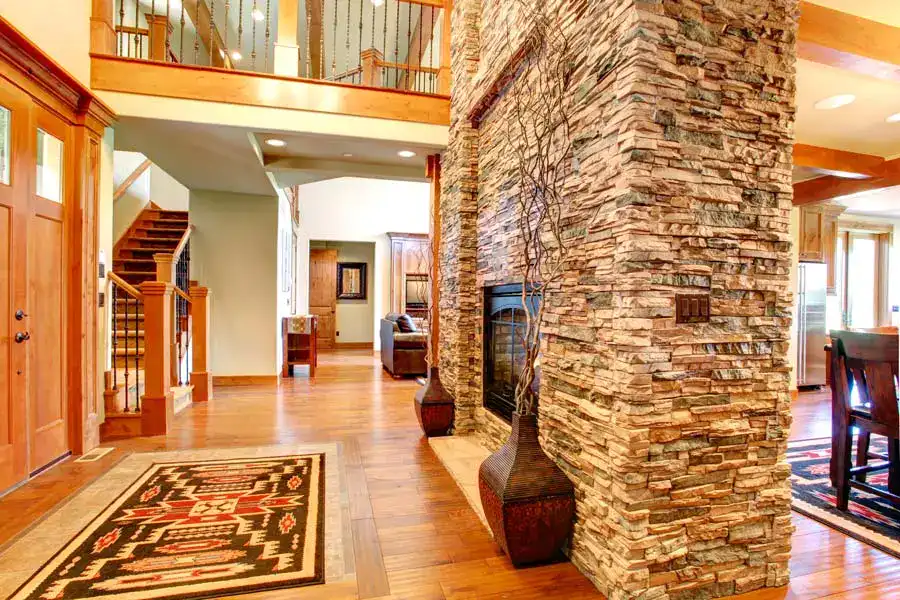 stone veneer fireplaces