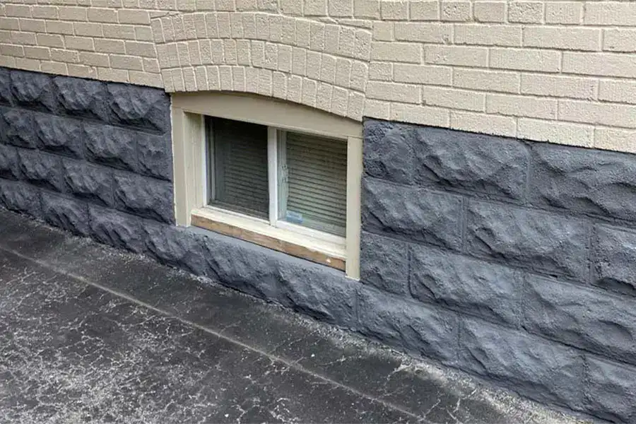 brick painting foundation wall