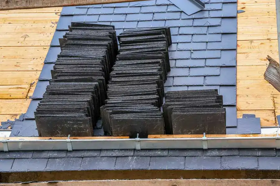 Sustainable Toronto home with a durable slate roof.