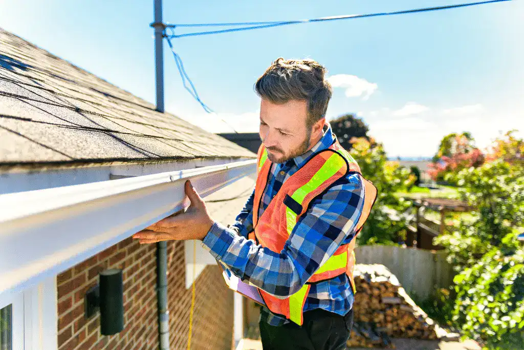 Professional roofing contractor performing a detailed roof inspection on a Toronto home.