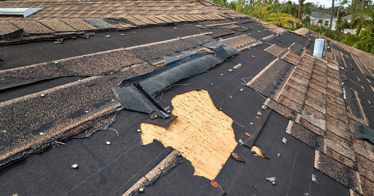 storm damaged roof