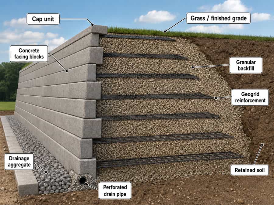 Mechanically Stabilized Earth Wall Mechanically Stabilized Earth Wall