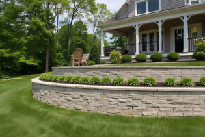 retaining wall backyard