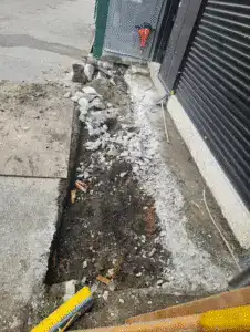 concrete repair before