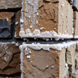 salt deposits from moisture