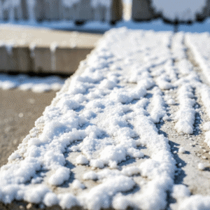white salt deposits