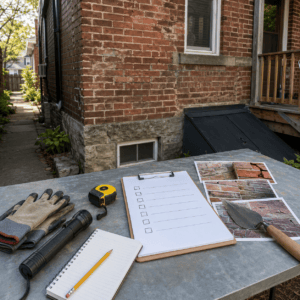 Masonry inspection planning for pest prevention and exterior repairs