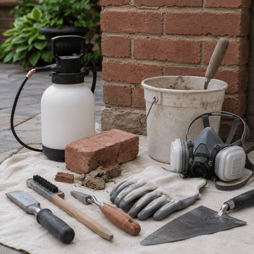 Masonry dust control and safety gear for silica exposure prevention