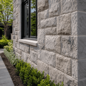 Natural stone masonry exterior built for durability on a Toronto home