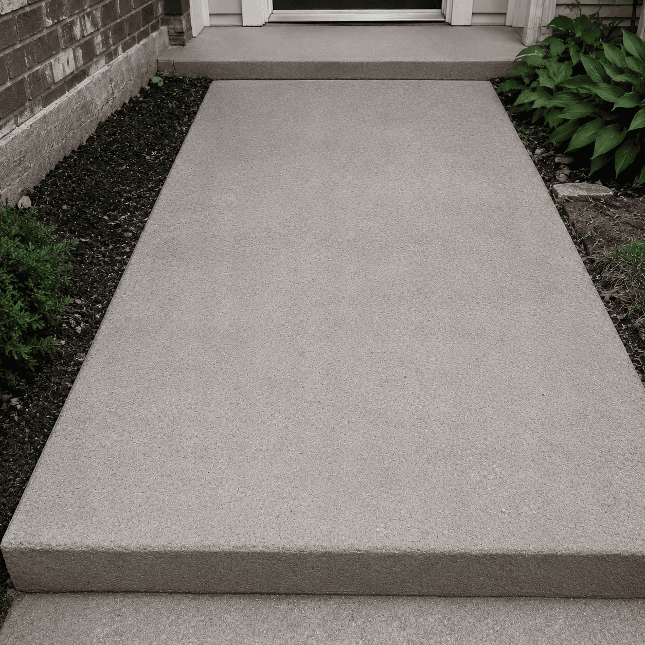 After concrete repair showing a clean restored concrete surface