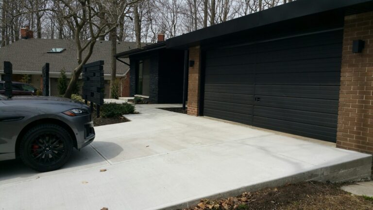 Concrete driveway