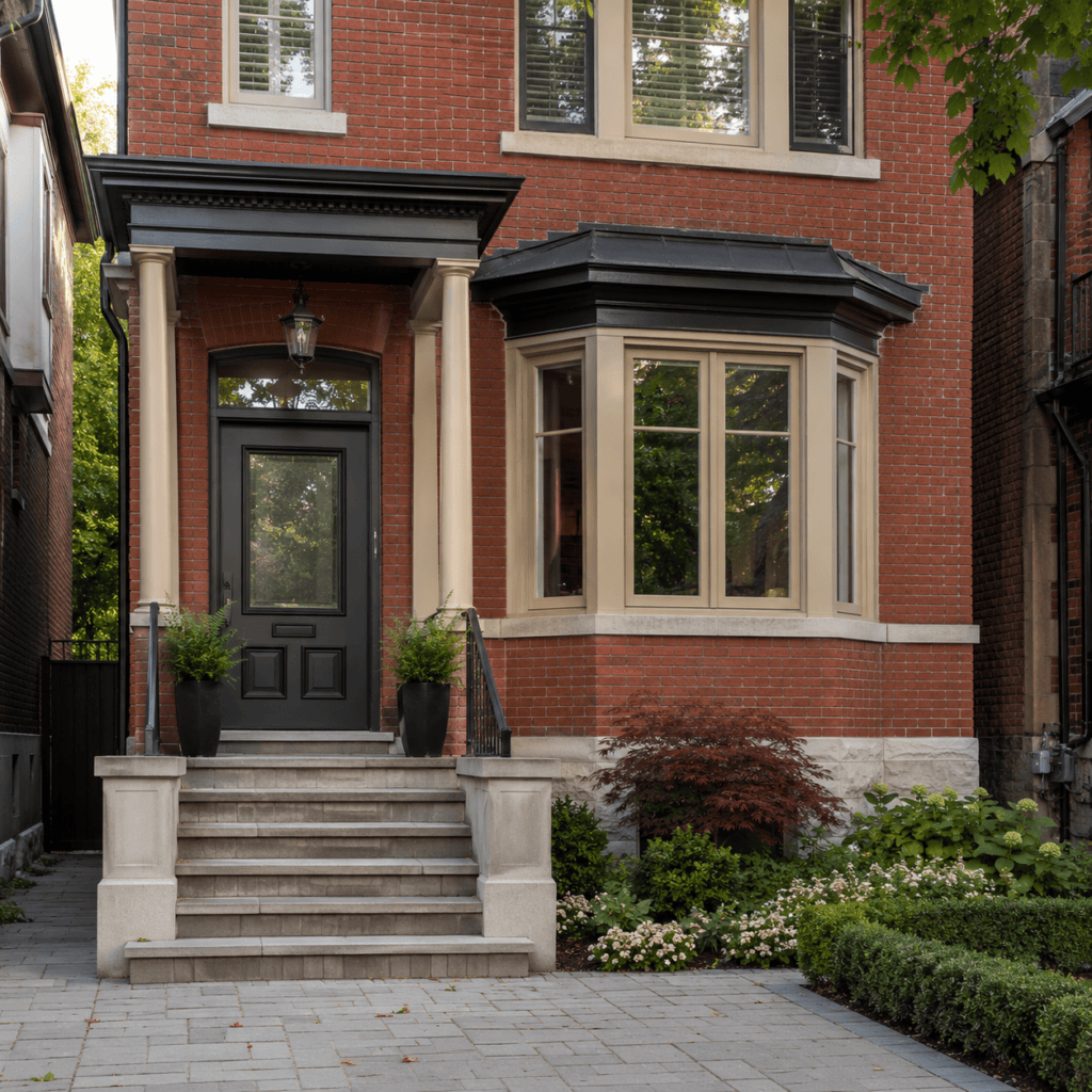 Traditional red brick facade on a Toronto home