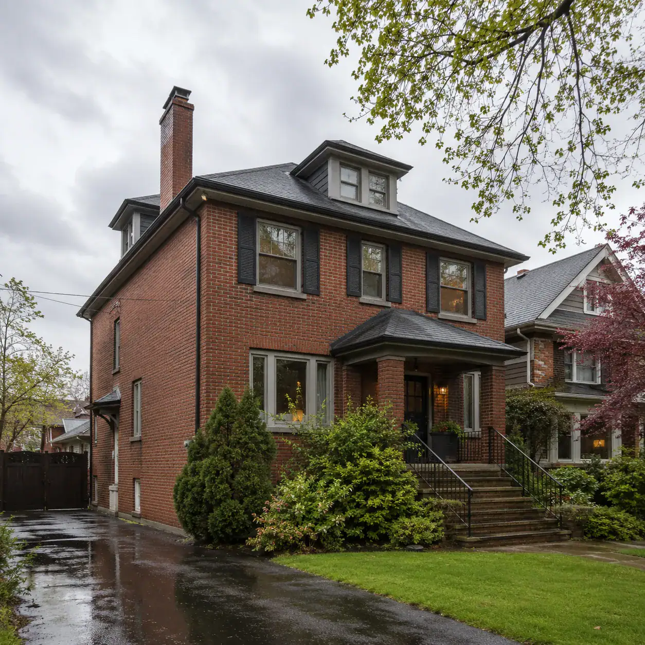 Brick home exposed to wet weather in Scarborough Toronto