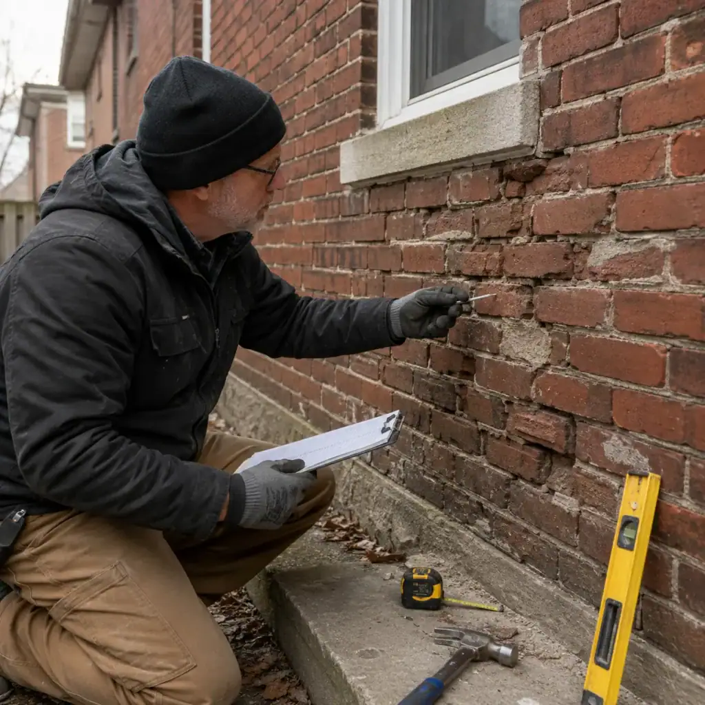 Repair-first masonry planning for an older Toronto brick wall