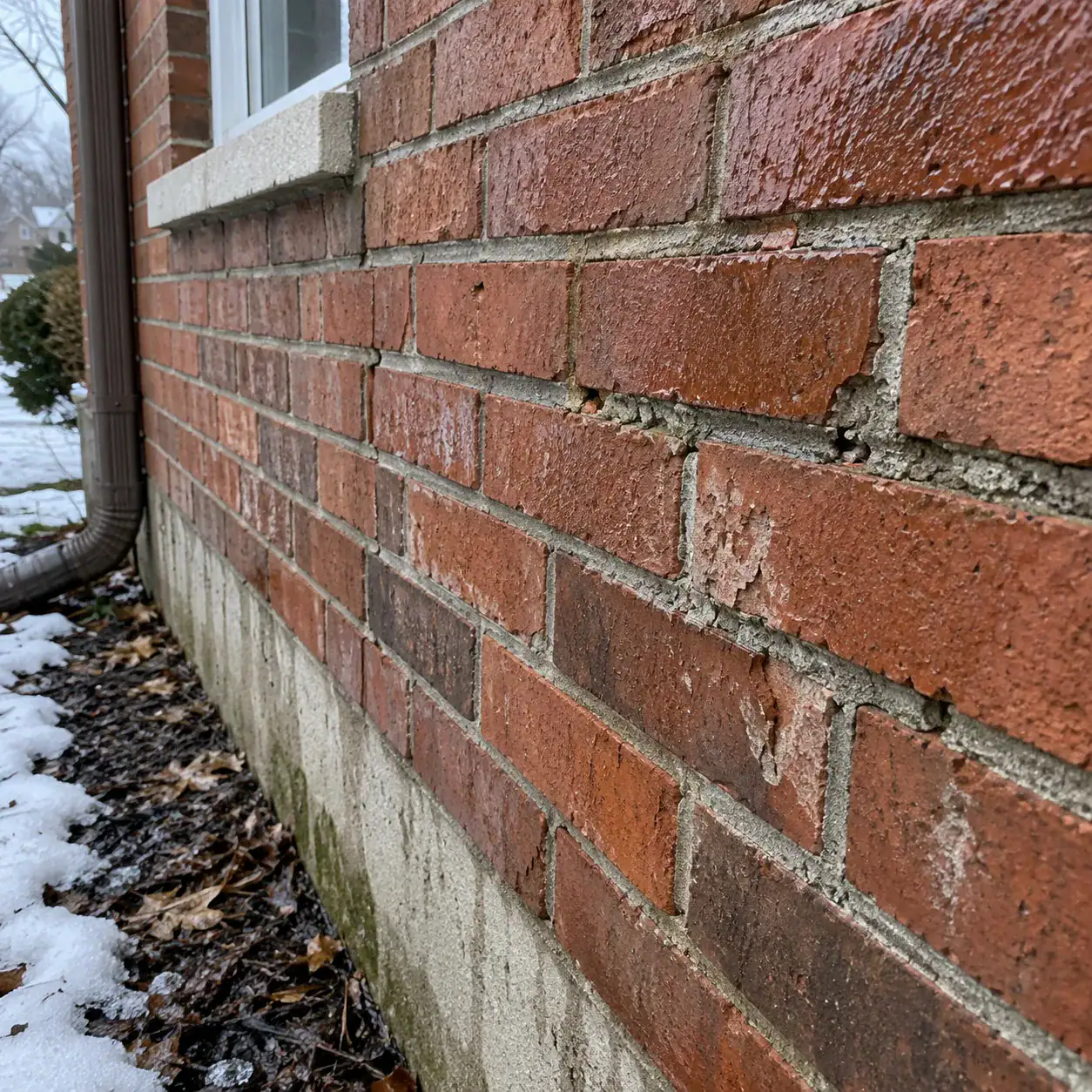 Moisture and freeze-thaw masonry damage in Pickering