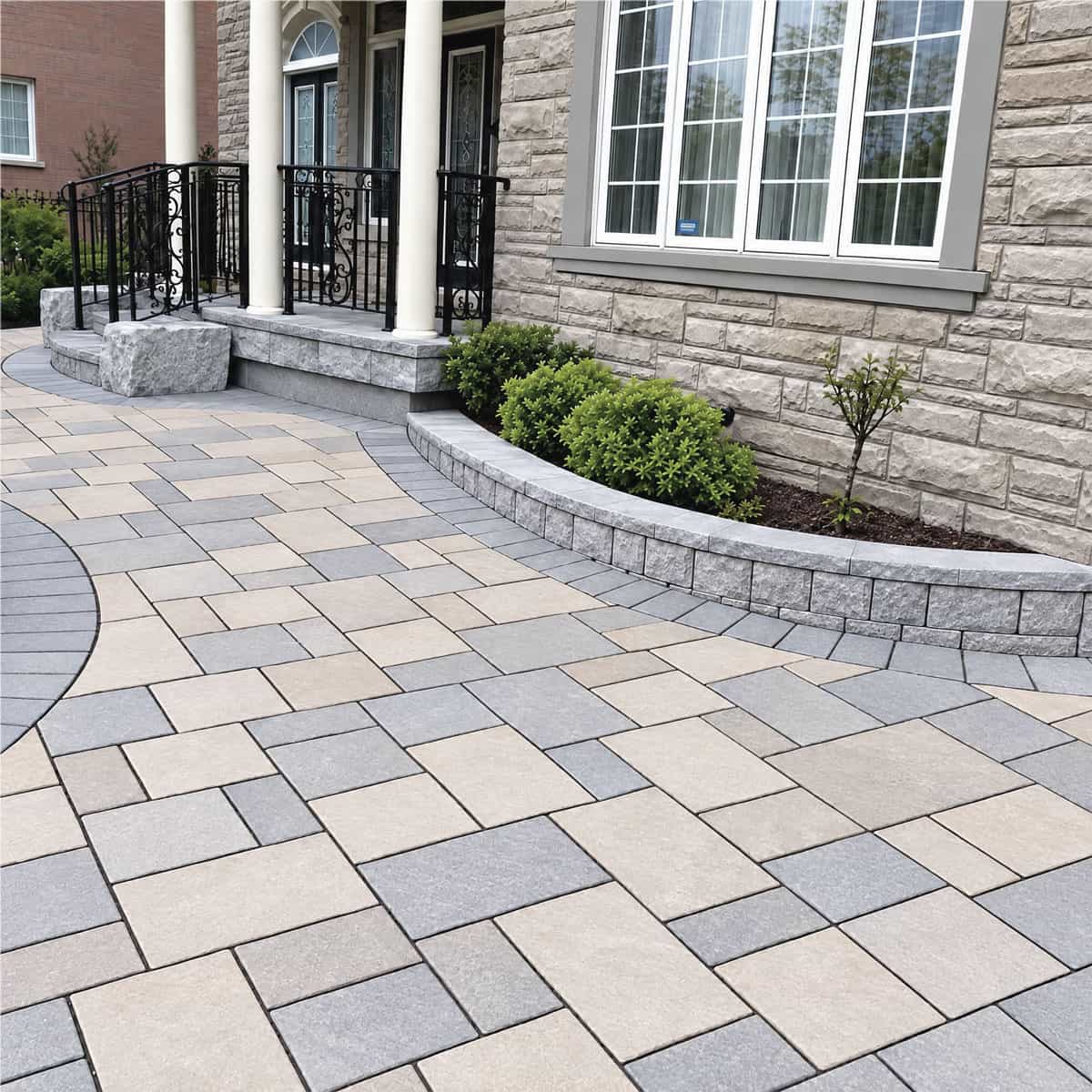 New interlocking stone driveway