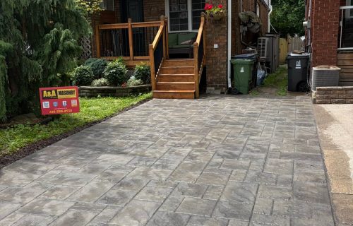 After Front Driveway Upgrade with Interlocking Stone