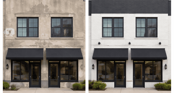 Building renovation transformation before and after