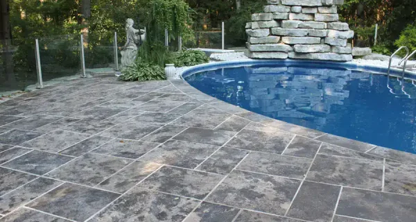 Interlocking Stone Pool Deck