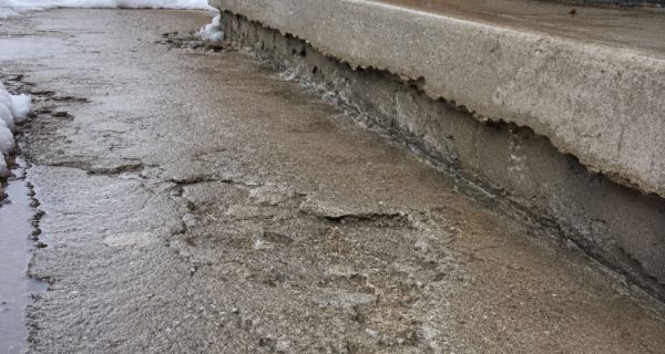 Concrete step repair and sealing by A & A Masonry in Ontario.