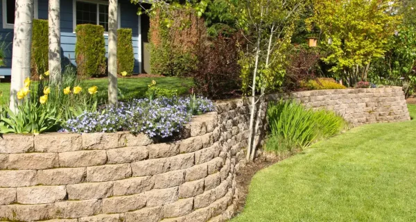 armour stone garden wall
