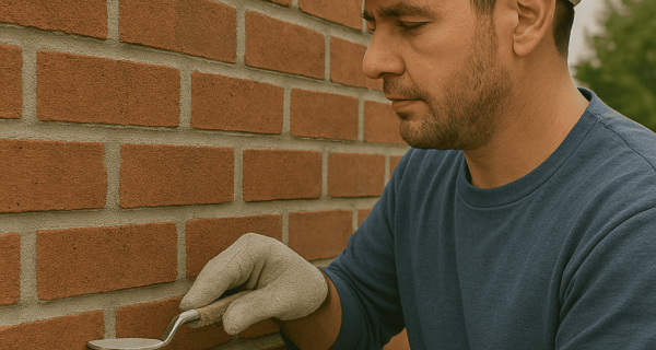 crew member making repairs by blending with the original work