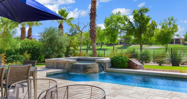 flagstone wall , pool deck and flooring