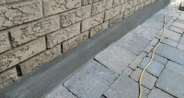 New Parged Concrete Repair