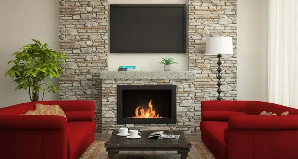 stone veneer fireplaces