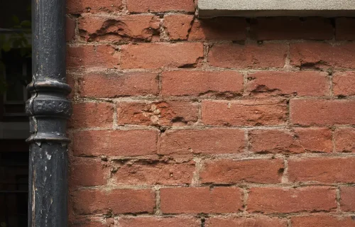 Spalling brick and recessed mortar on a Toronto heritage home